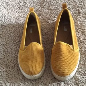 Clarks perforated suede espadrilles.